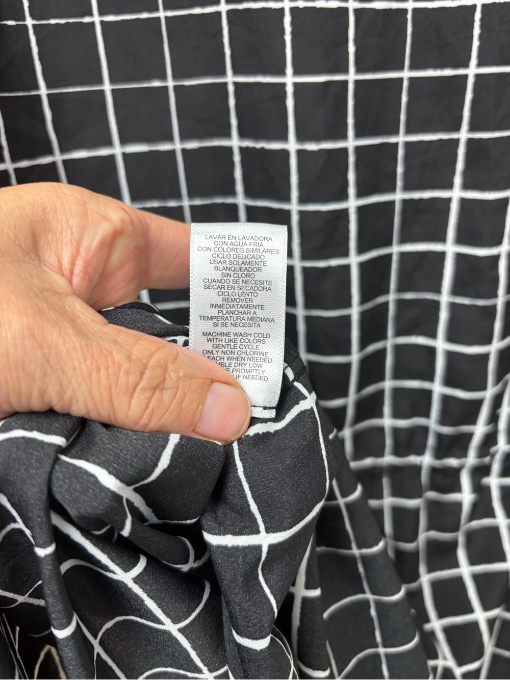daisy fuentes black - white checkered dress medium - Picture 12 of 12